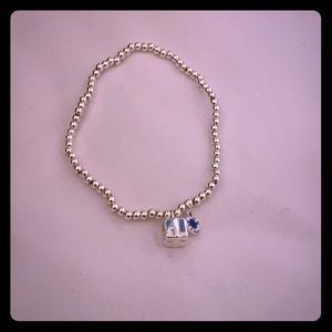 Katie Loxton Silver Bracelet with Present Charm